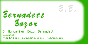 bernadett bozor business card